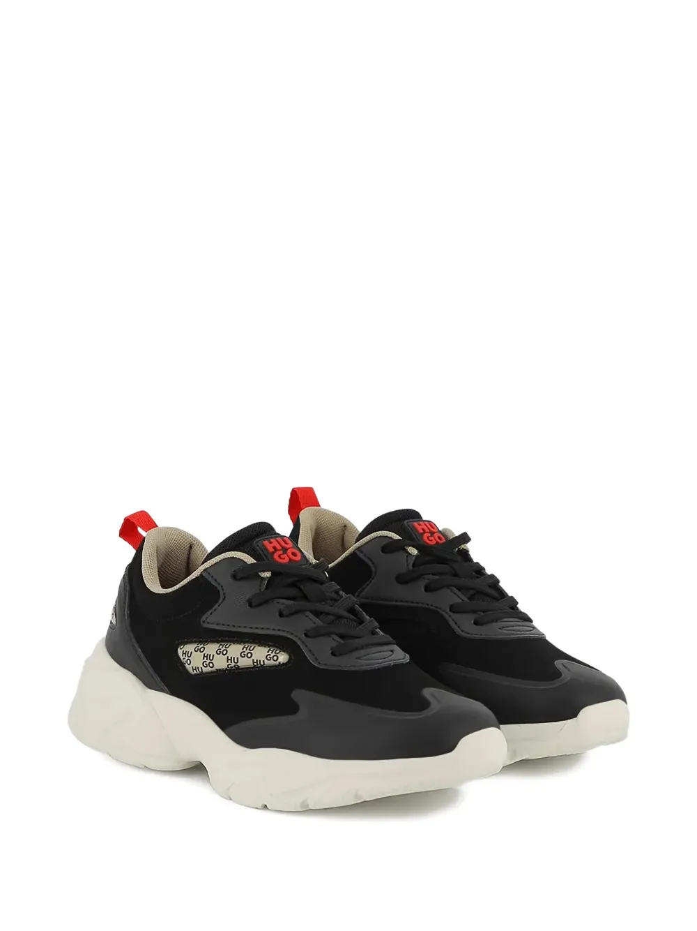 HUGO KIDS Sneakers met logodetail Zwart