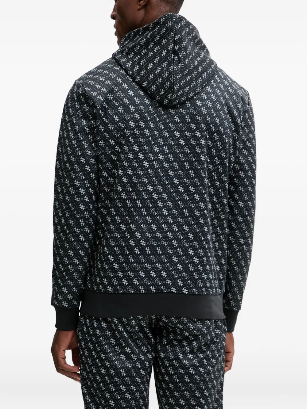 GUESS USA Hoodie met patroon Zwart