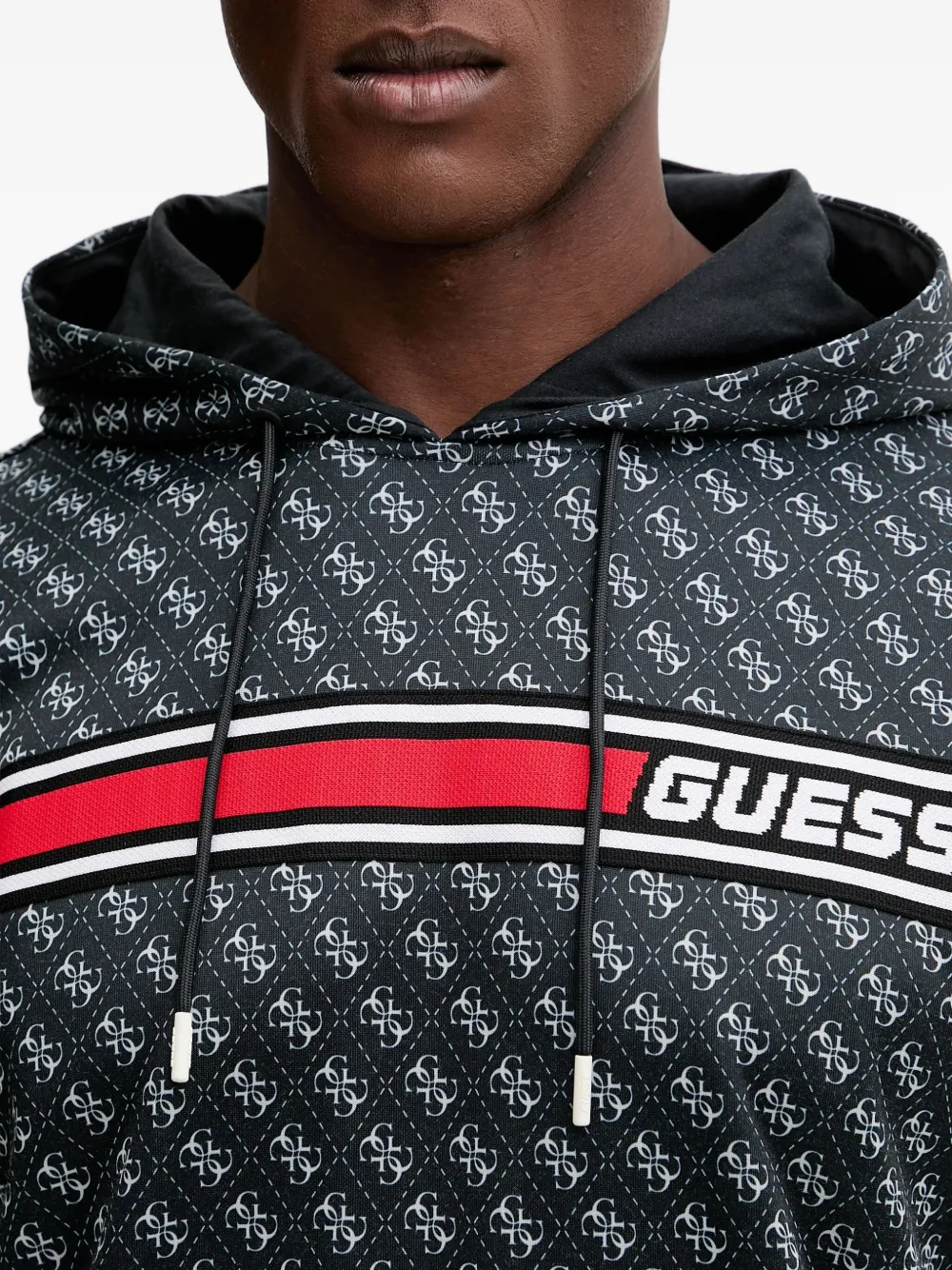 GUESS USA Hoodie met patroon Zwart