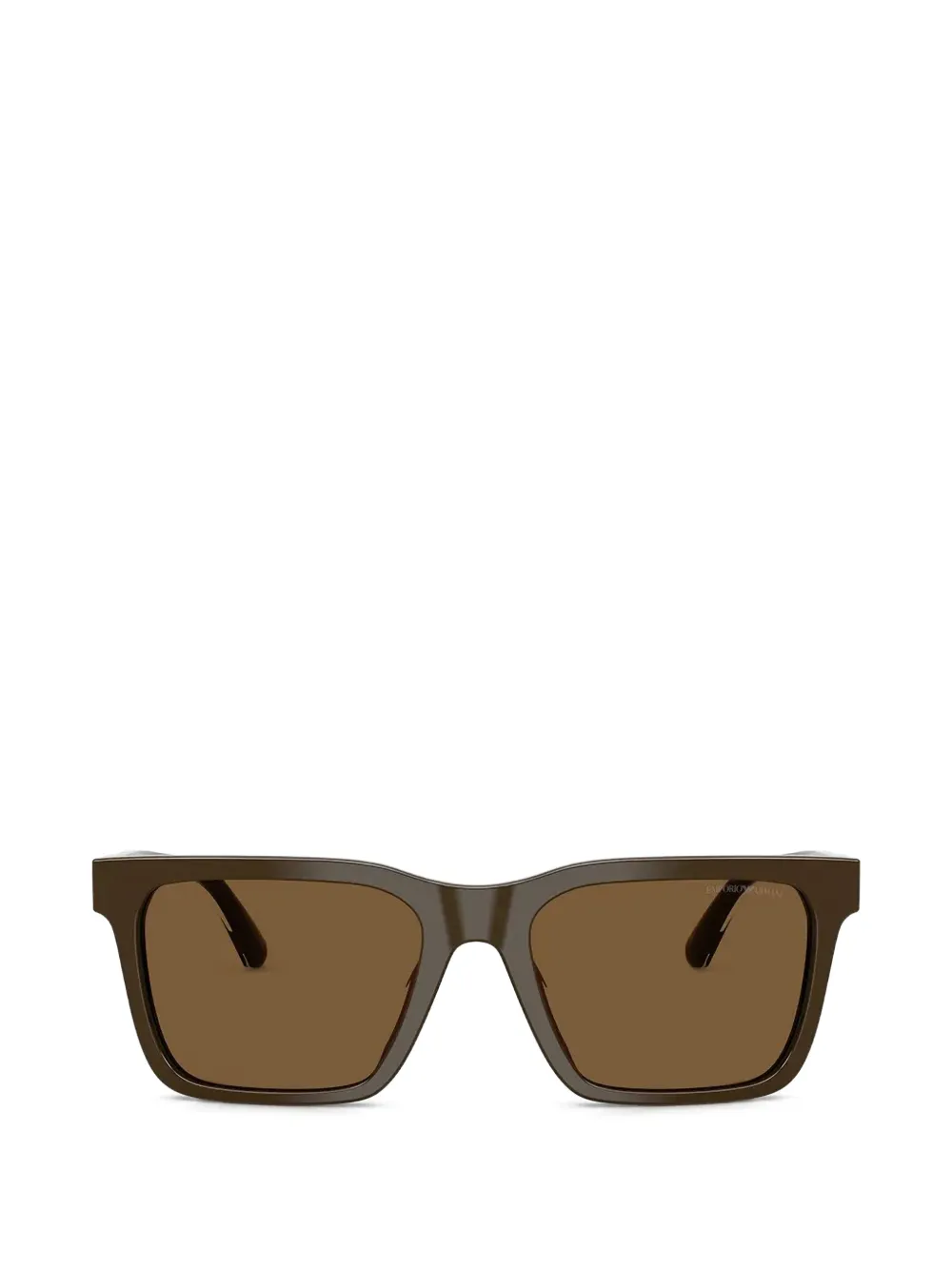 Emporio Armani rectangle-frame sunglasses - Marrone