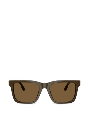 Zegna スクエアフレーム サングラス | ブラウン | FARFETCH JP