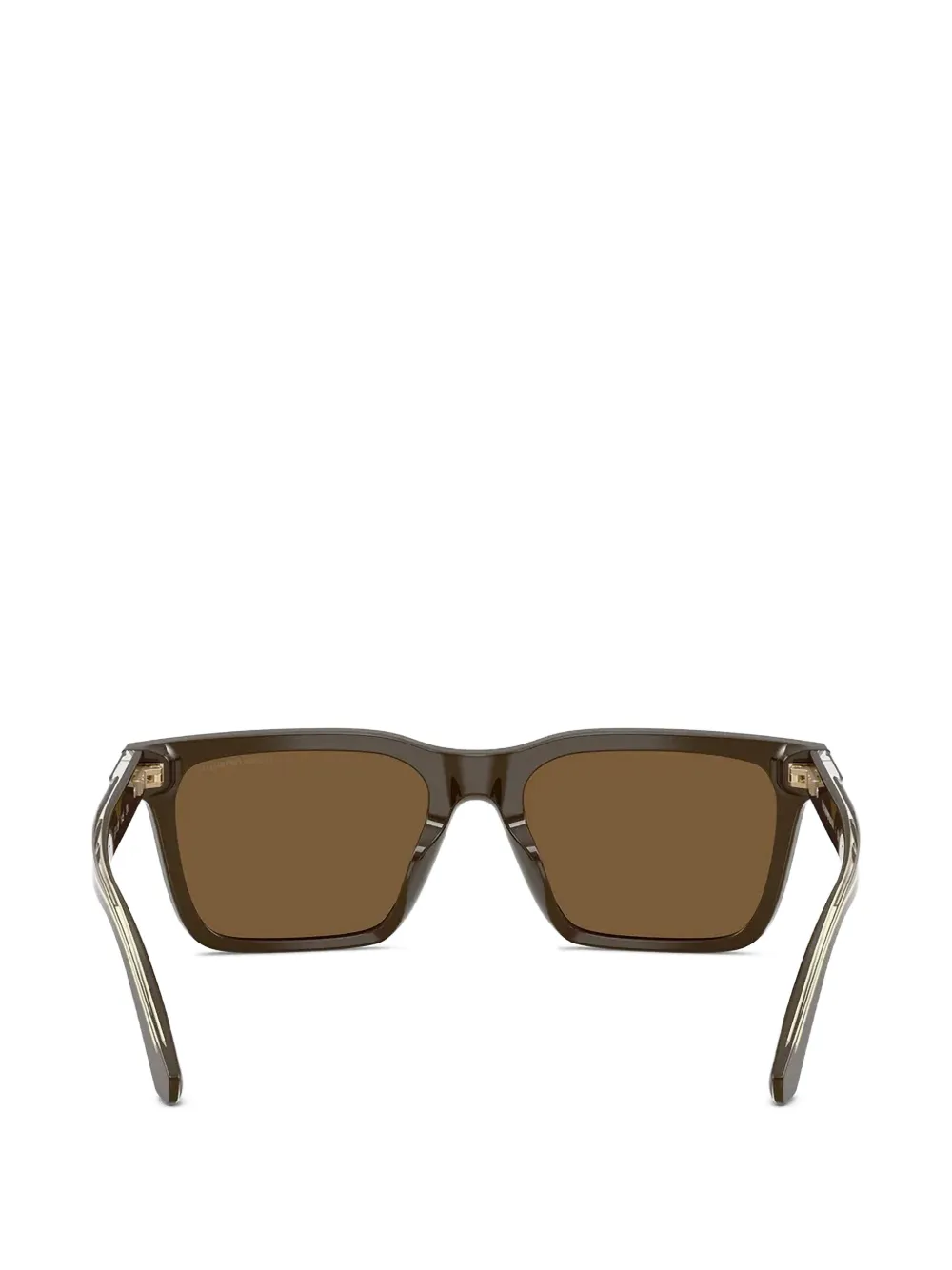 Emporio Armani Zonnebril met rechthoekig montuur Bruin