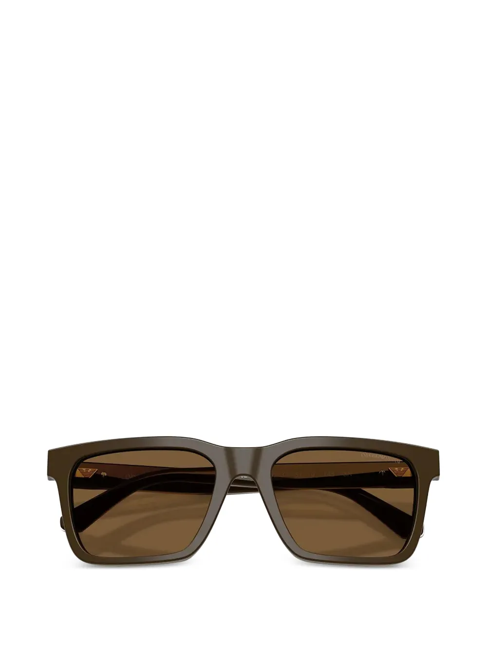 Emporio Armani Zonnebril met rechthoekig montuur Bruin