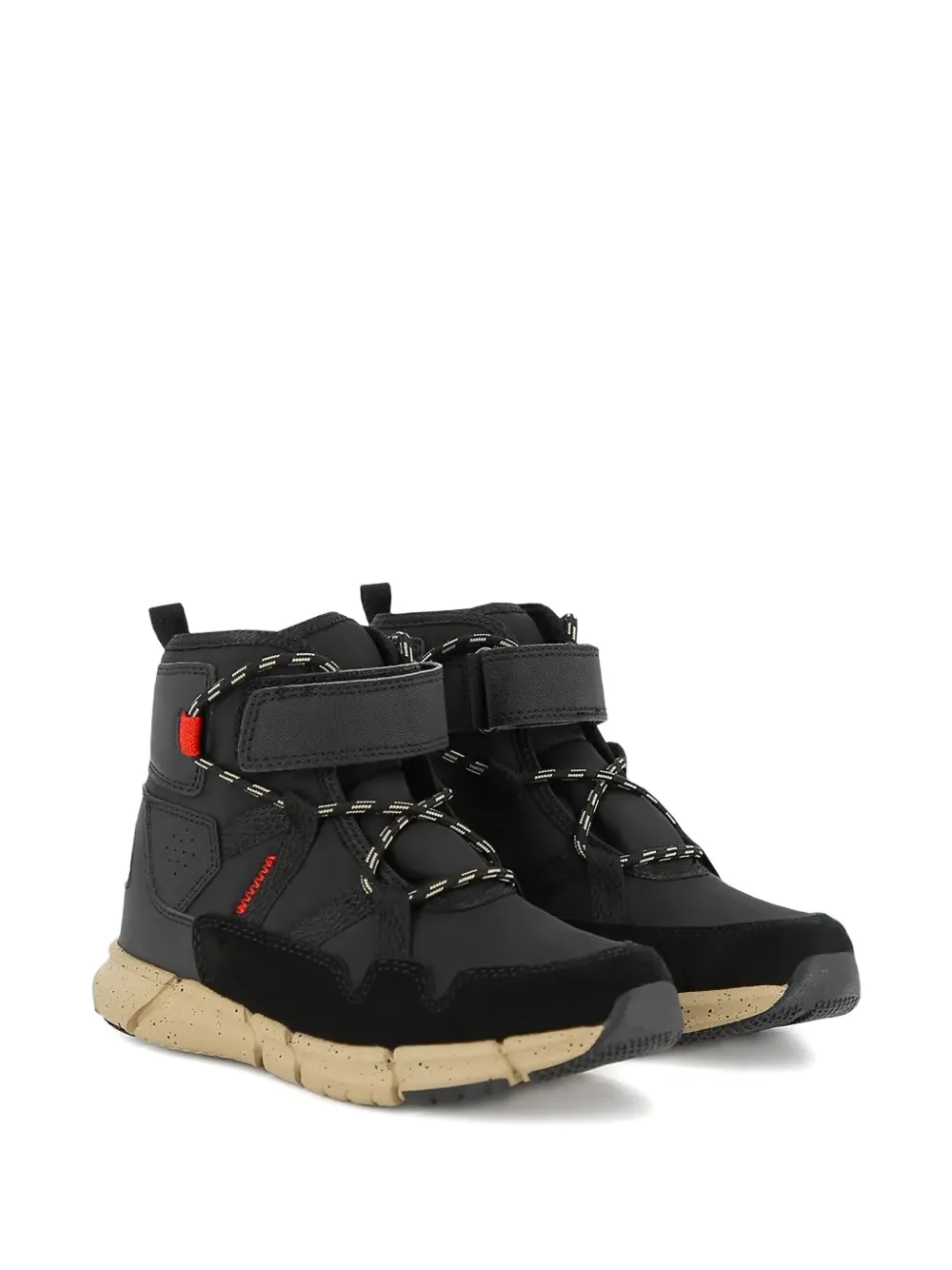 HUGO KIDS touch-strap panelled boots - Nero