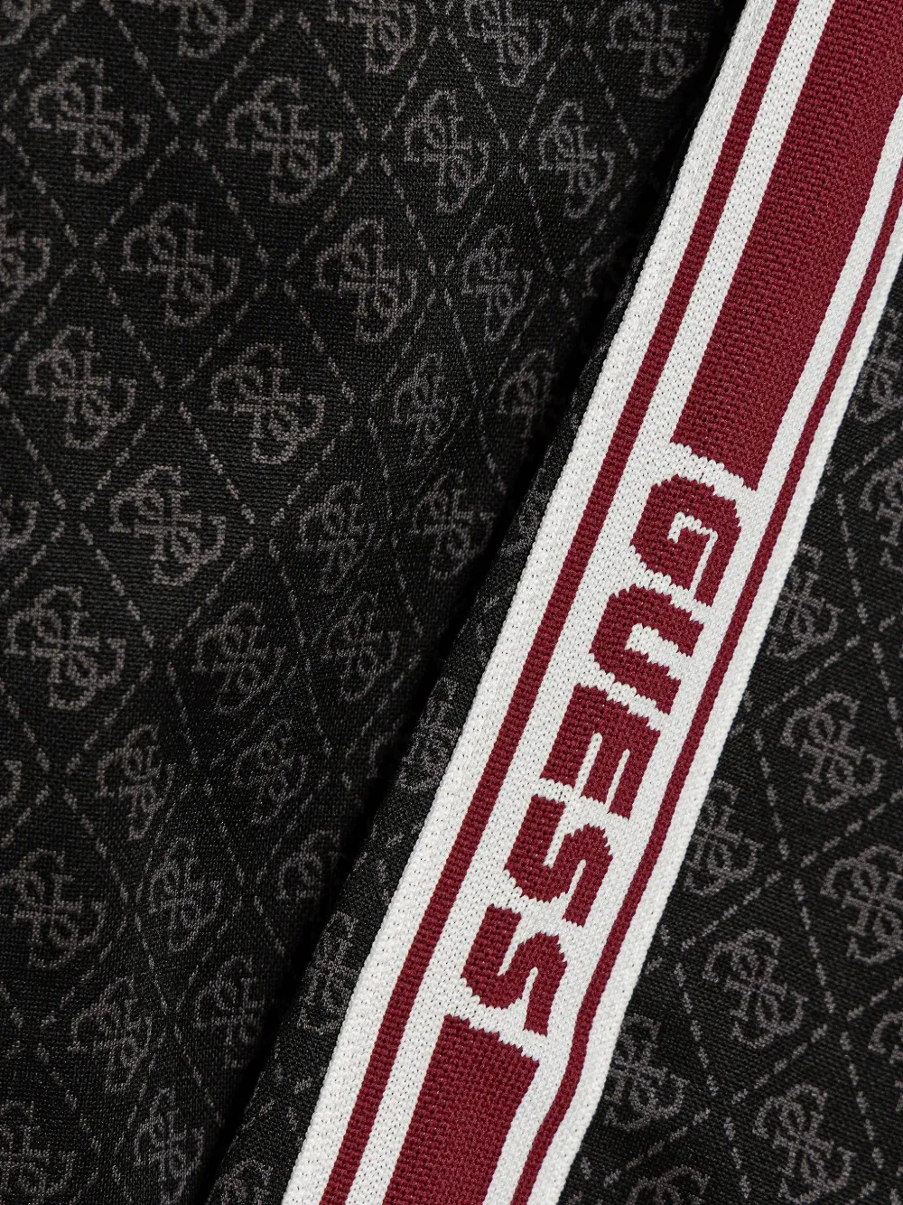  Guess Kids Monogram-pattern Hoodie - Black 