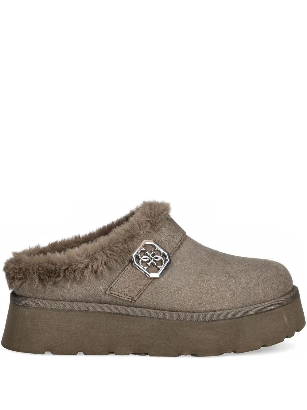 GUESS USA Muiltjes met logogesp Bruin