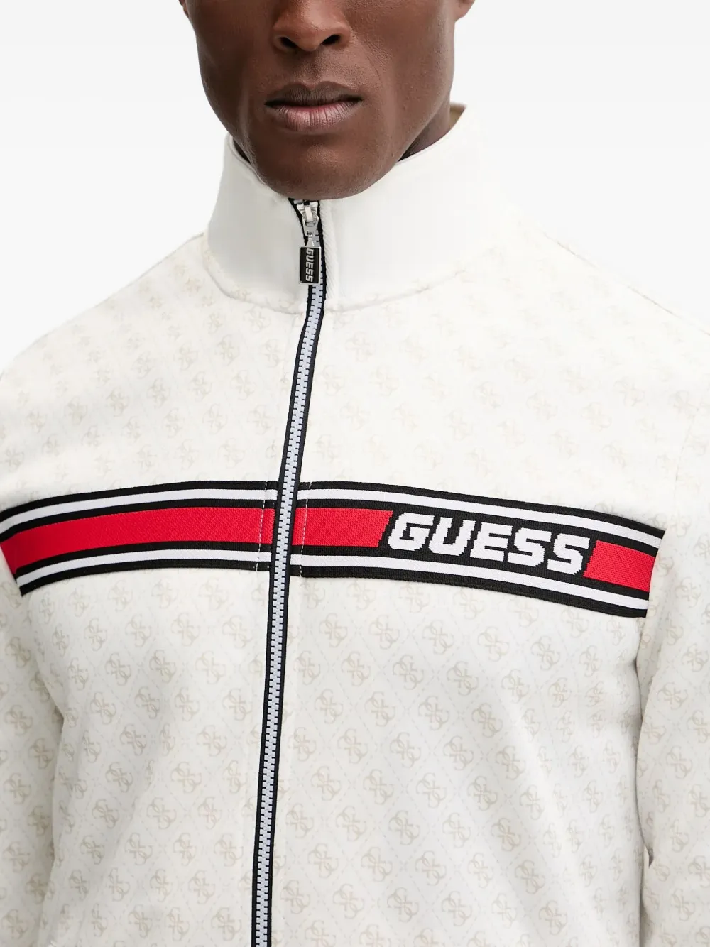 GUESS USA Sweater met logostreep Wit