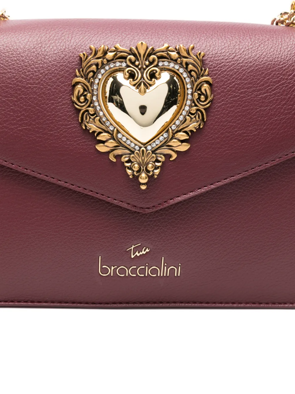 Braccialini Heart Cross Body Bag In Red