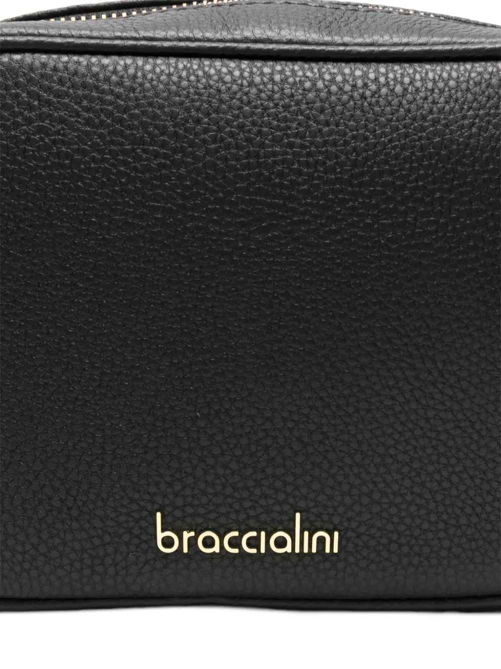 Braccialini Leather Chain-strap Cross Body Bag In Black