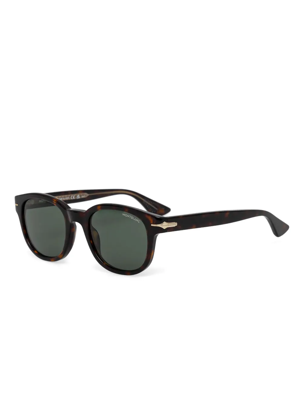 MONT BLANC EYEWEAR Zonnebril met geometrisch montuur Bruin
