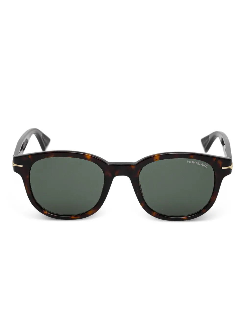 MONT BLANC EYEWEAR geometric-frame sunglasses - Marrone