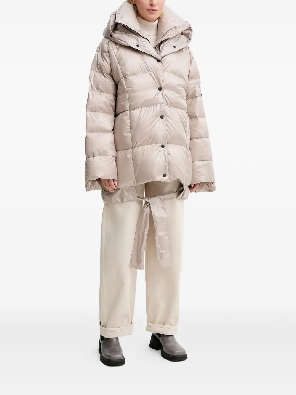  Mmc Studio Hooded Quilted Jacket - Neutrals 