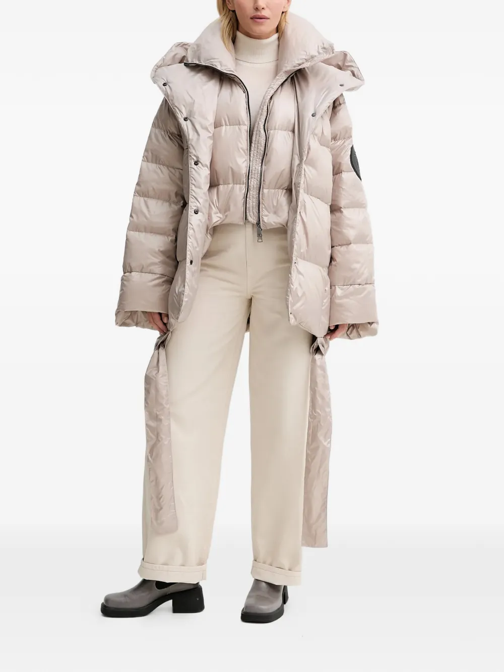  Mmc Studio Hooded Quilted Jacket - Neutrals 