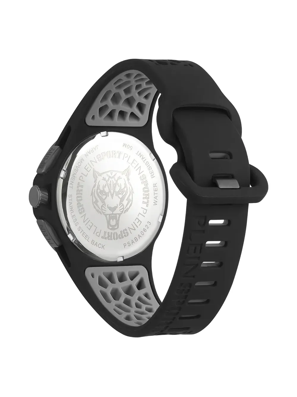 Plein Sport Thunderstorm Chrono Silicone Watch In Black