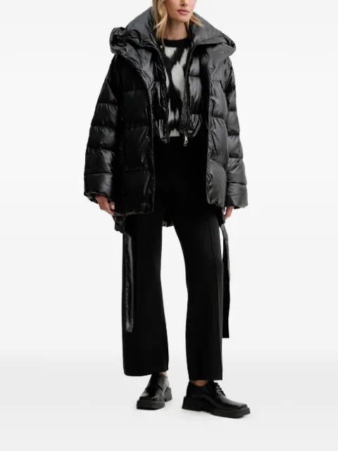 MMC STUDIO hooded belted jacket