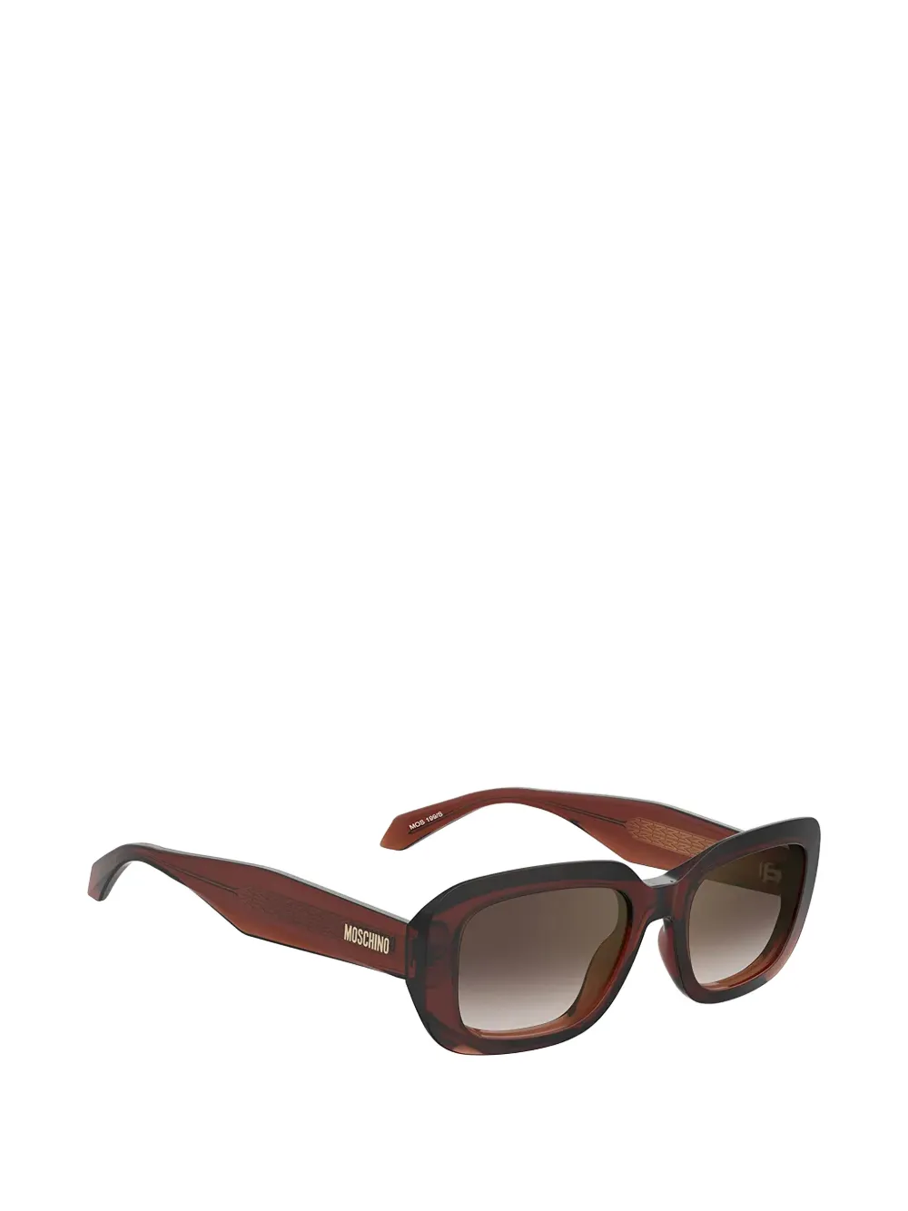 Moschino Eyewear Zonnebril met rechthoekig montuur Bruin