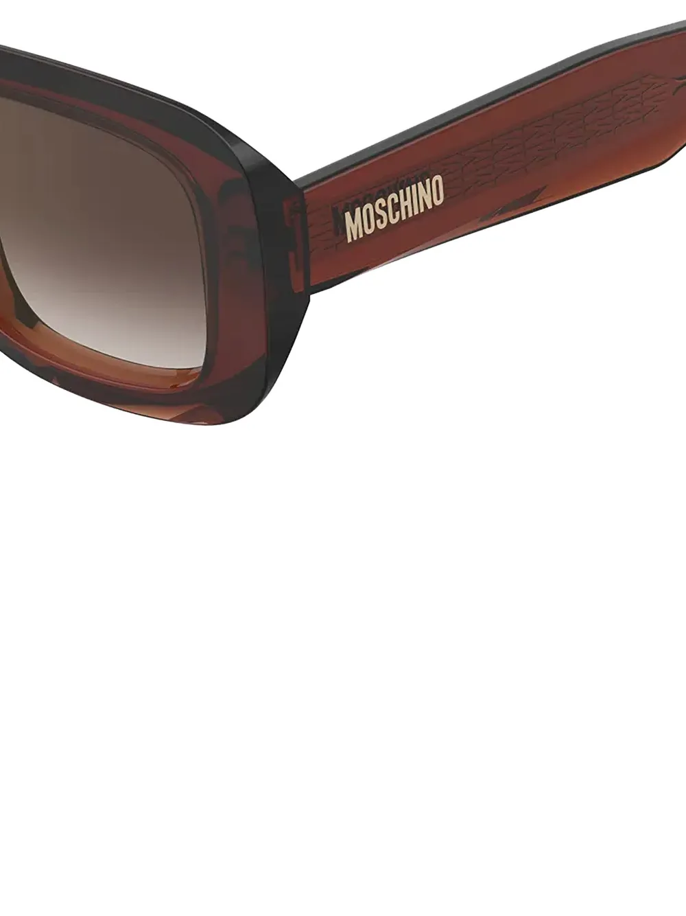 Moschino Eyewear Zonnebril met rechthoekig montuur Bruin