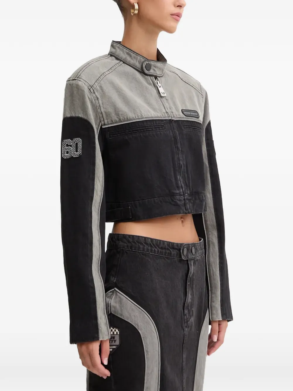 Miss Sixty colourblock long-sleeve jacket - Nero