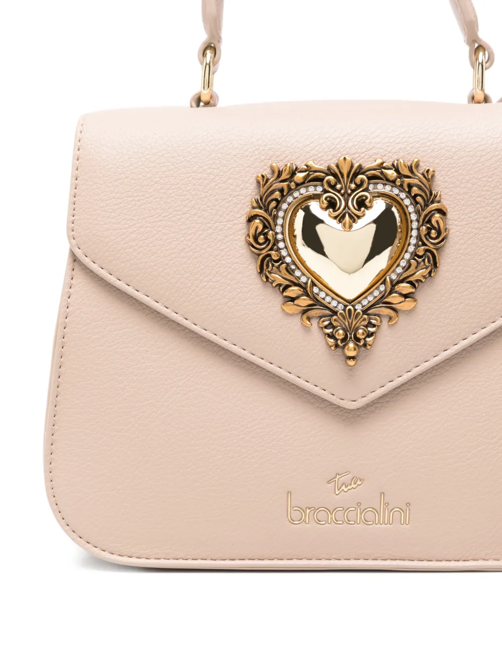 Braccialini Heart-appliqué Top-handle Tote Bag In Neutral