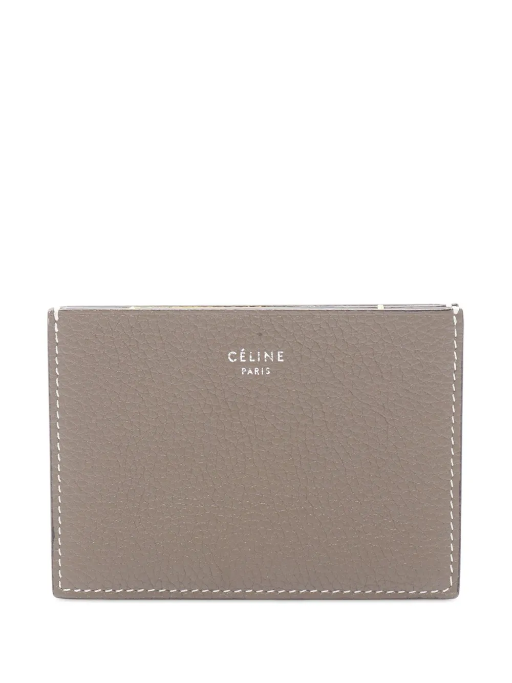 Celine Pre-Owned 2010-2025 Grained Calfskin Wallet small wallets - グレー Celine Pre-Owned 2010-2025 Grained Calfskin Wallet small wallets - グレー