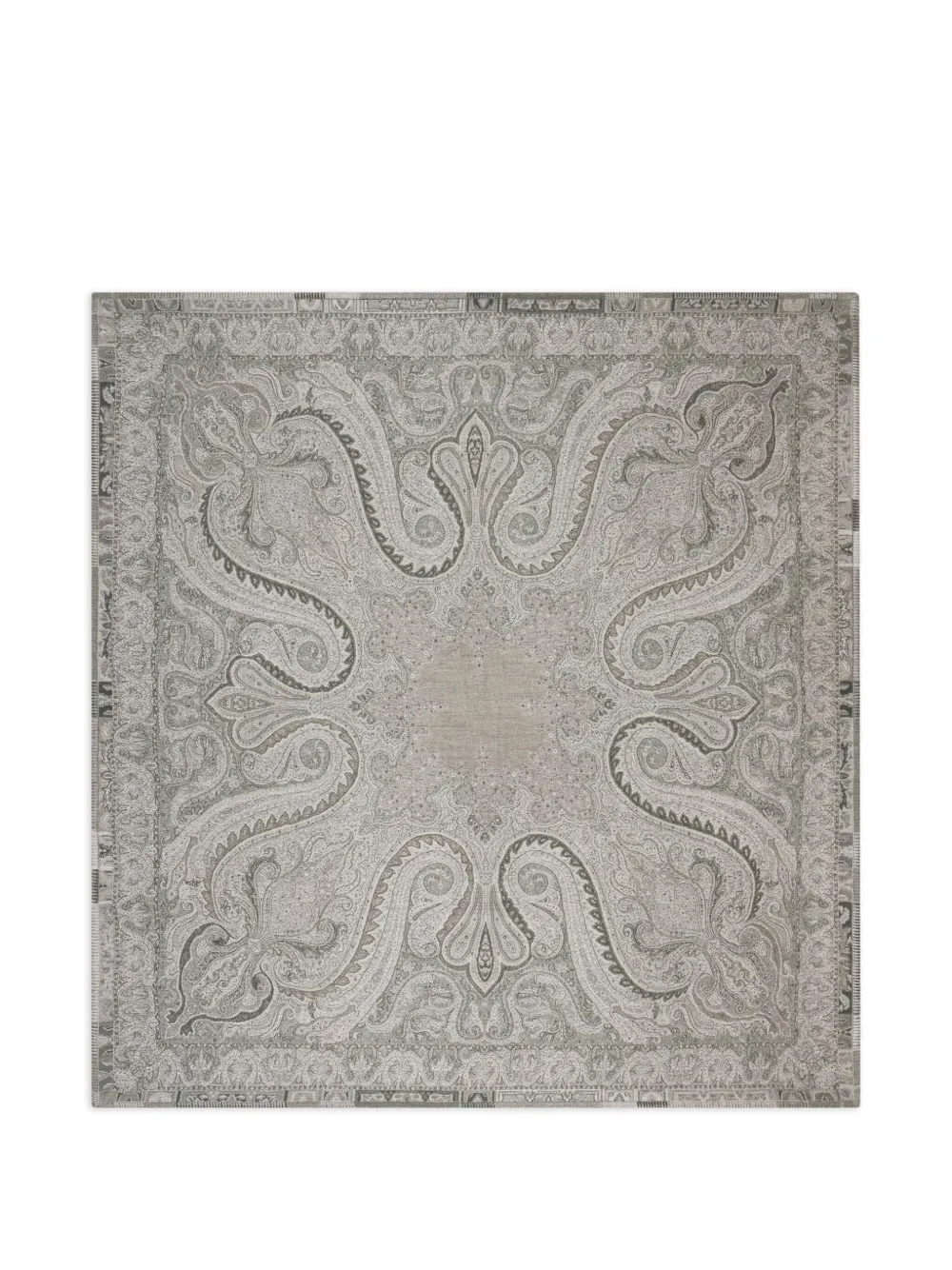 Etro Home Paisley-pattern Wool Throw Blanket (200 X 200cm) In Gray