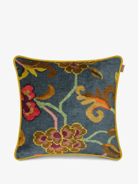 ETRO HOME 플로럴 모티프 스트라이프 쿠션 45 x 45cm