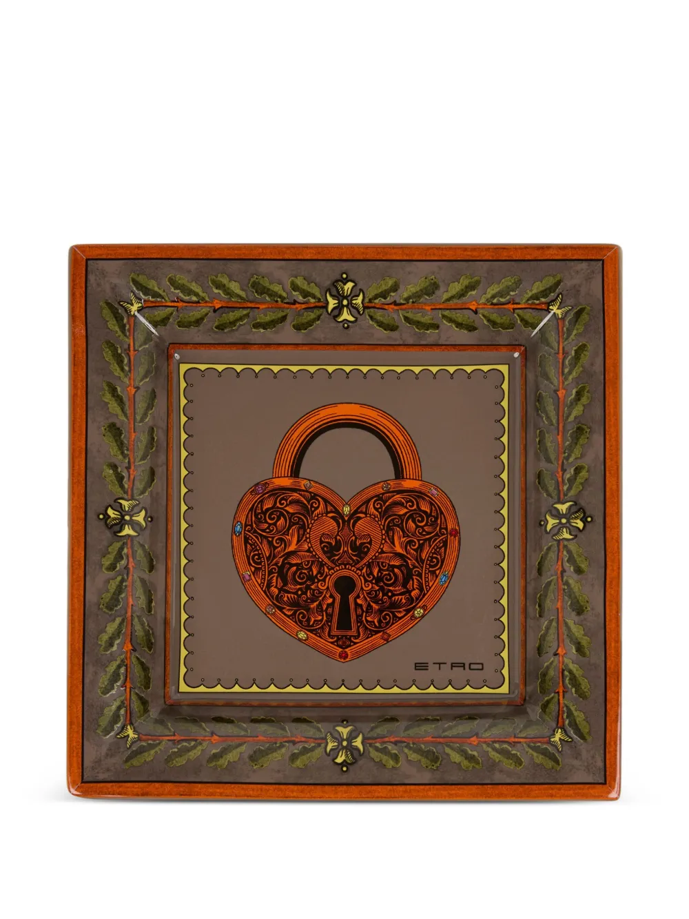 ETRO HOME Vassoio (20cm x 20cm) - Marrone