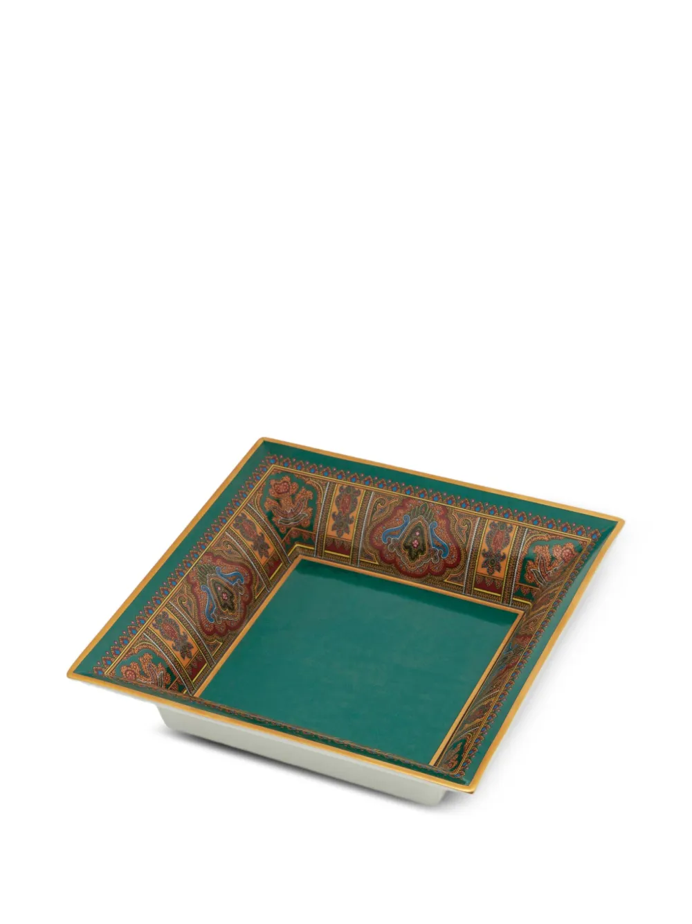 Paisley-Pattern Porcelain Tray (24cm X 24cm)