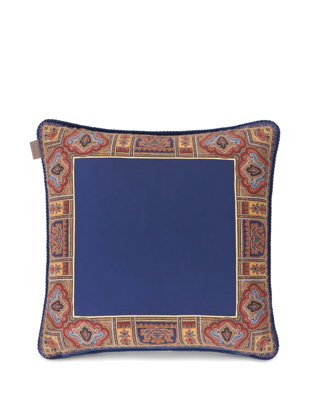 Etro Home Floral-paisley Silk Cushion (45cm X 45cm) In Blue