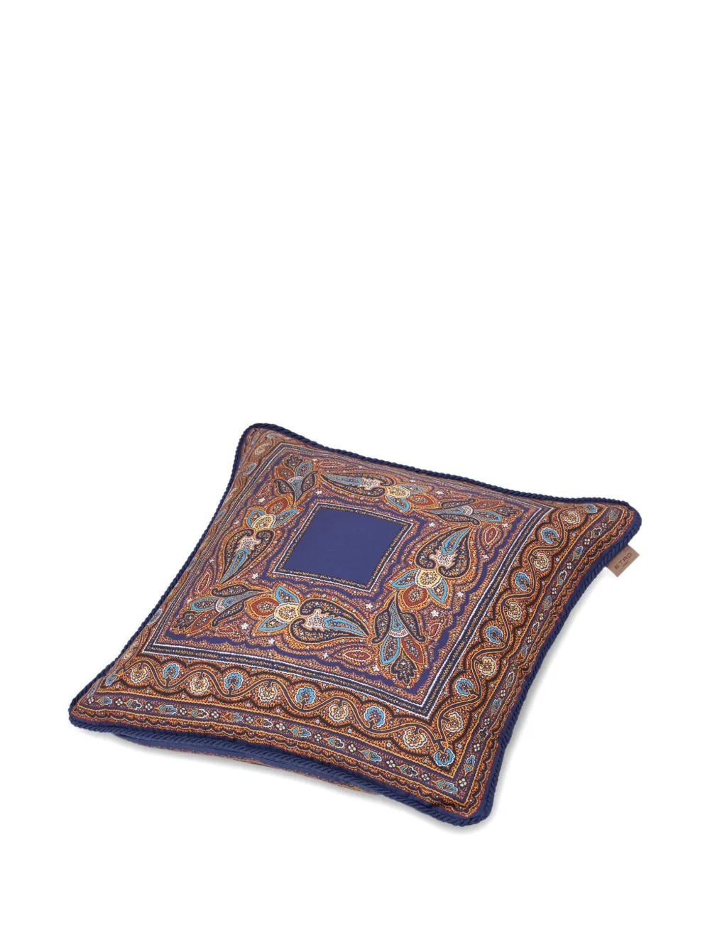 Etro Home Floral-paisley Silk Cushion (45cm X 45cm) In Blue