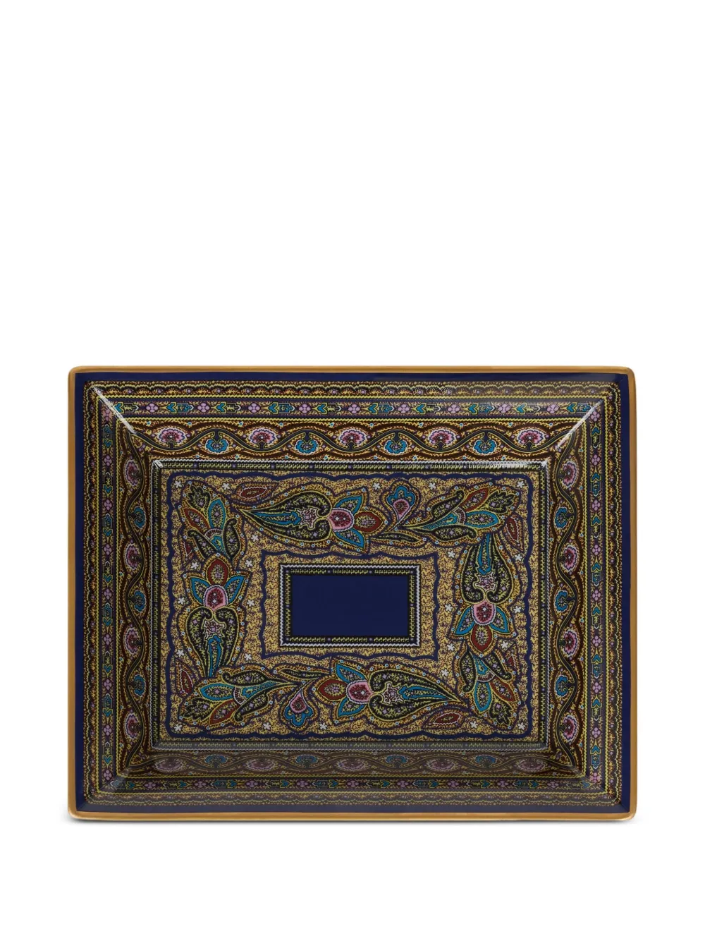 ETRO HOME Vassoio con stampa paisley (20cm x 16cm) - Blu