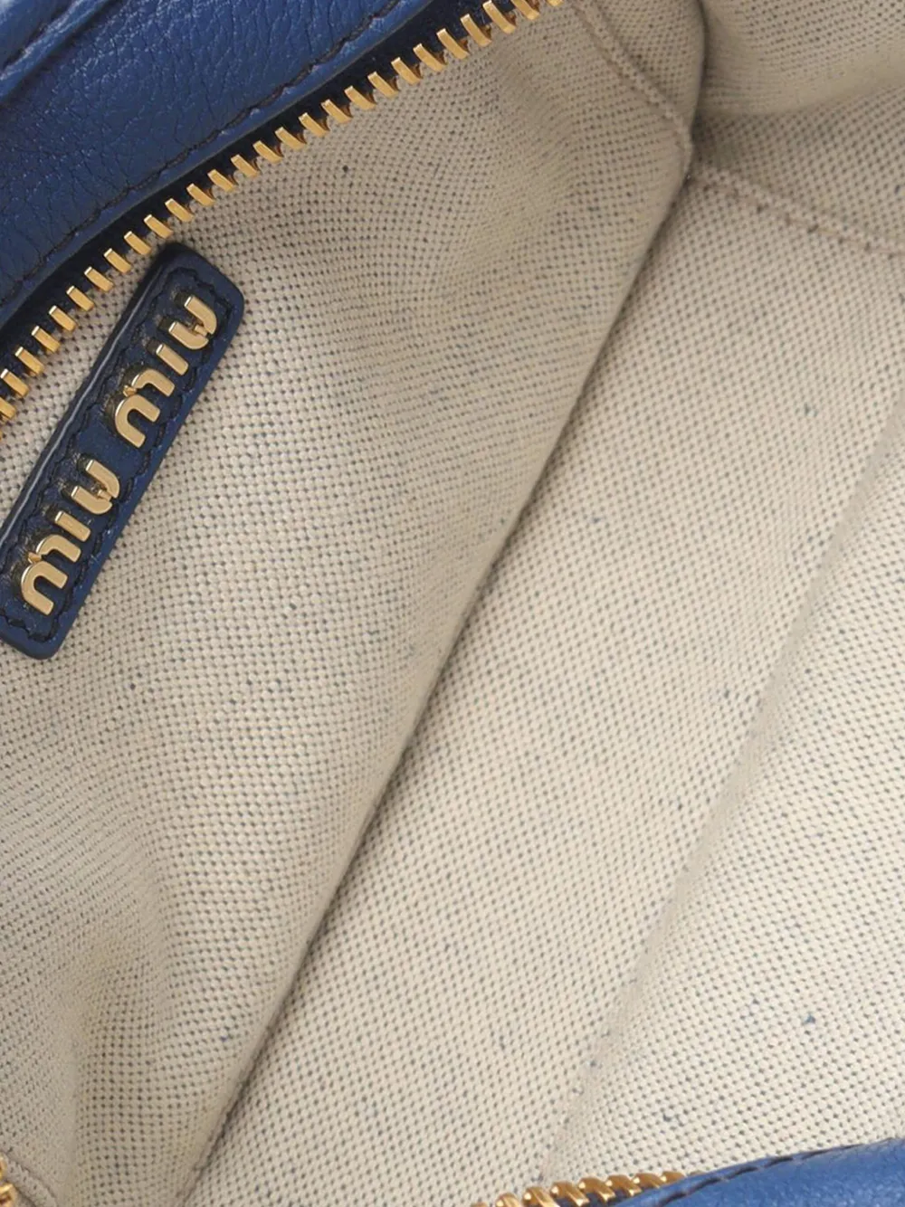 Pre-owned Miu Miu 2010-2025 Leather Arcadie Crossbody Bag In Blue