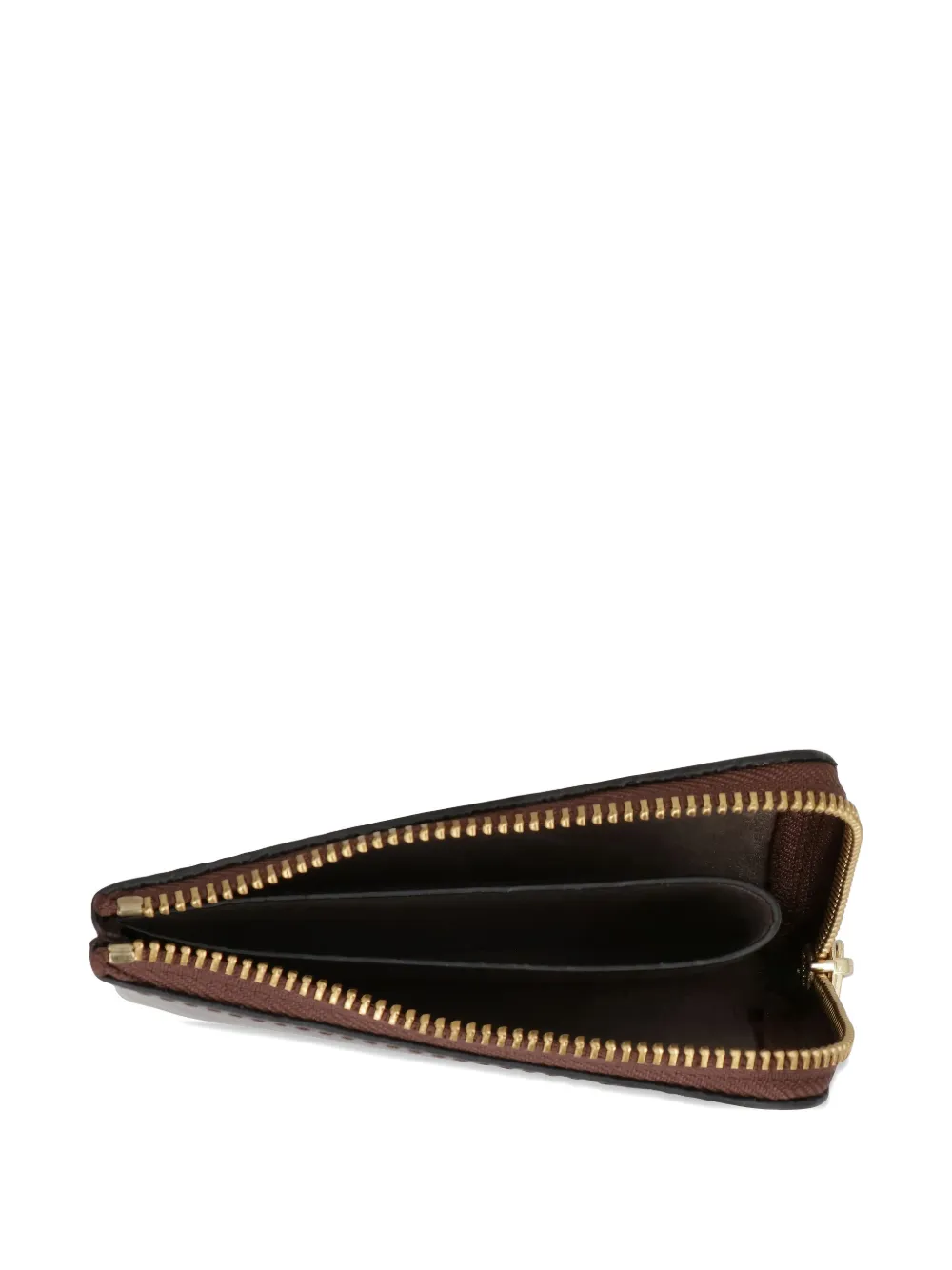 Comme Des Garçons Zip-fastening Leather Wallet In Brown