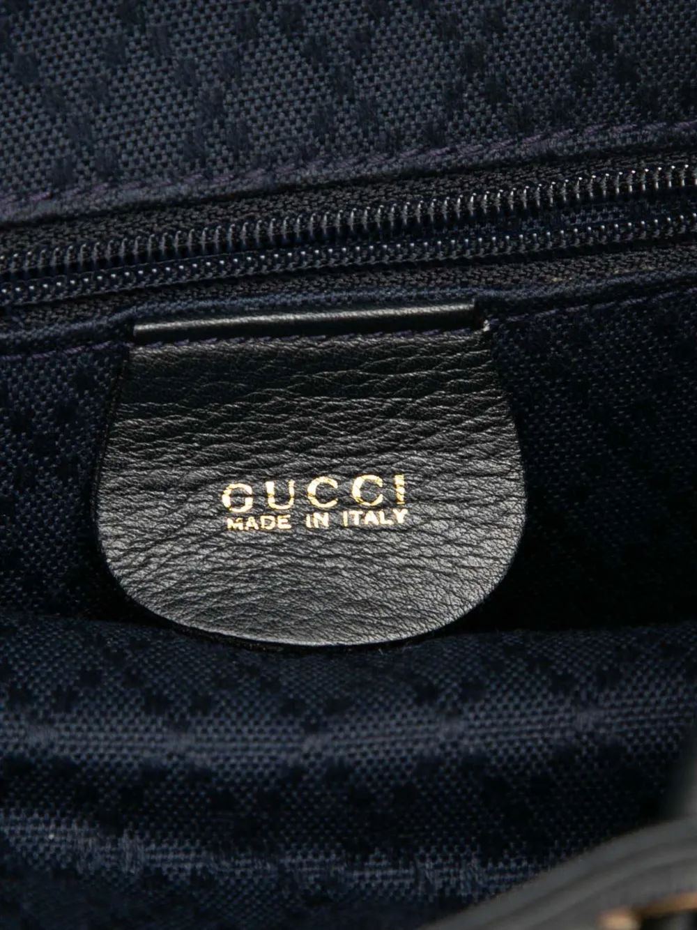 GUCCI Pre-owned 20th Century Leather Bamboo Backpack In Black