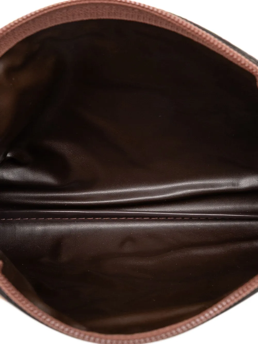 Pre-owned Burberry 20th Century Haymarket Check Canvas Clutch Bag In Brown