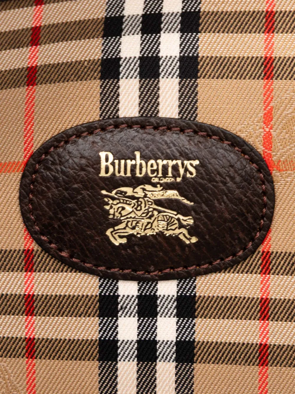 Pre-owned Burberry 20th Century Haymarket Check Canvas Clutch Bag In Brown