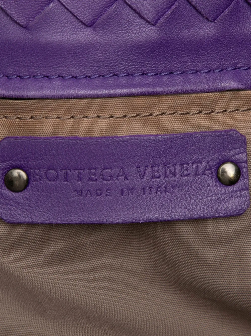 Pre-owned Bottega Veneta 2012-2025 Large Nappa Intrecciato Capri Tote Bag In Purple