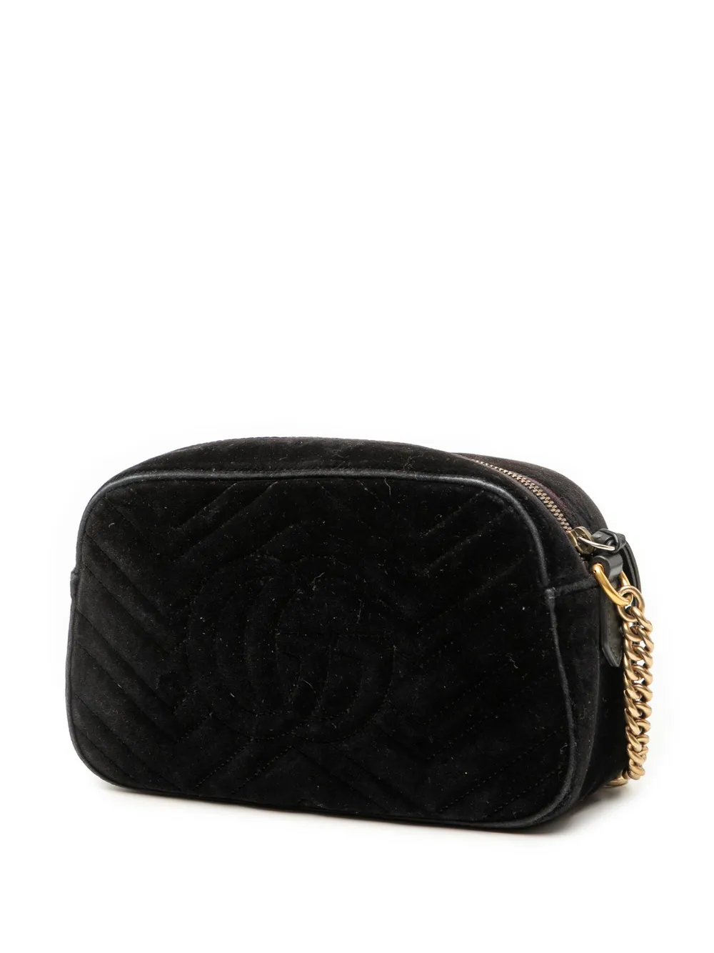  Gucci Pre-owned Bandolera Gg Marmont Matelasse Pequeña 2016-2025 - Negro 