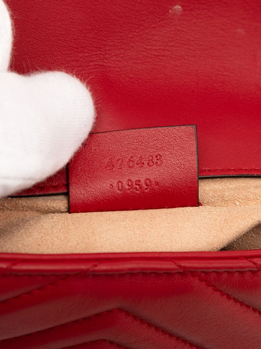 Pre-owned Gucci 2016-2025 Mini Gg Marmont Matelasse Leather Flap Crossbody Bag In Red