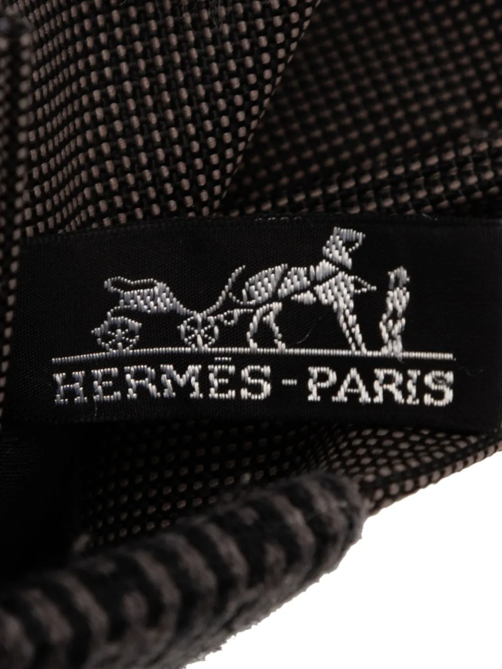 Pre-owned Hermes 1990-2010 Canvas Herline Pochette Crossbody Bag In Gray