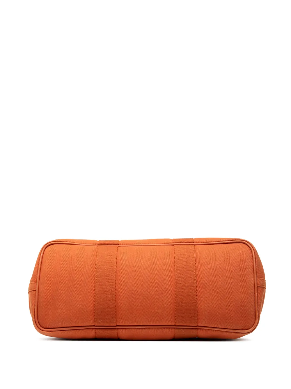 Pre-owned Hermes 1990-2010 Toile And Swift Valparaiso Mm Handbag In Orange