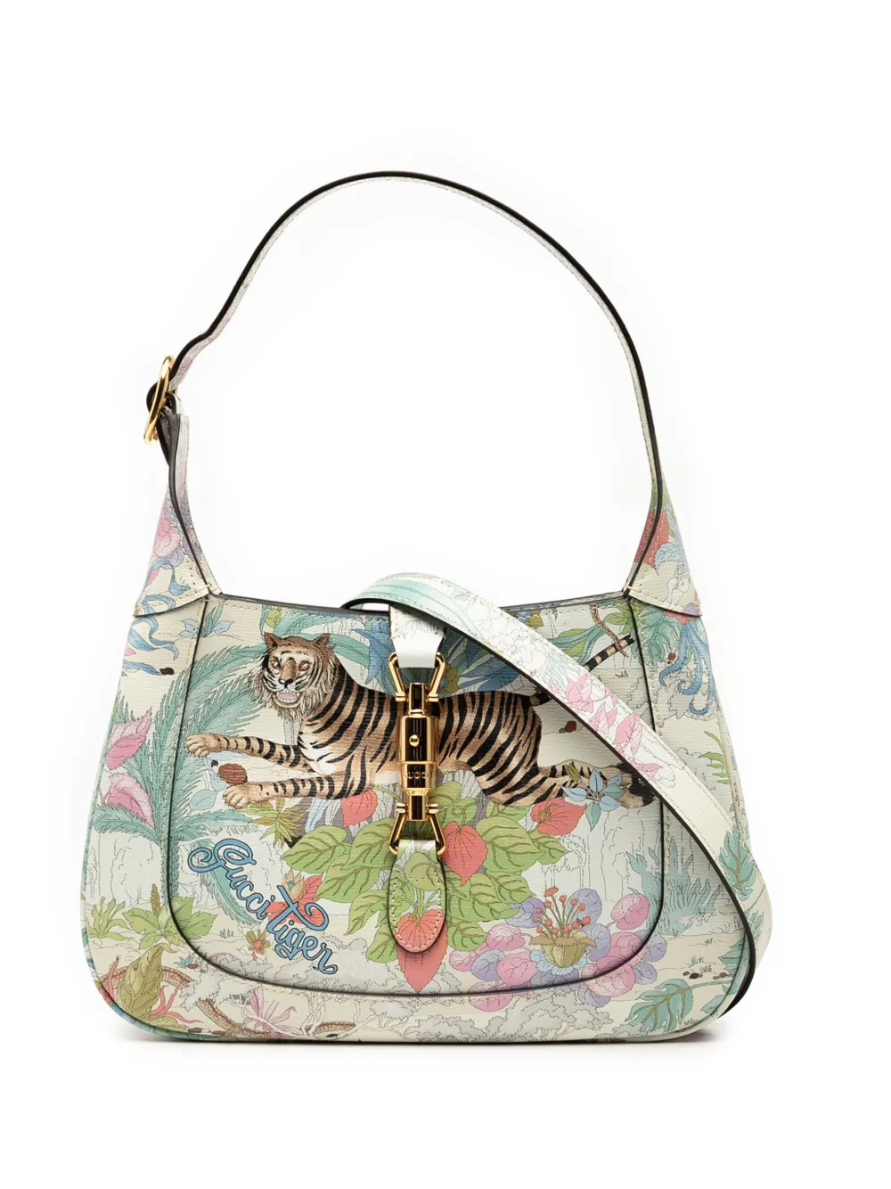 Gucci Pre-Owned 2016-2025 Small Calfskin Tiger Jackie 1961 crossbody bag - Blu