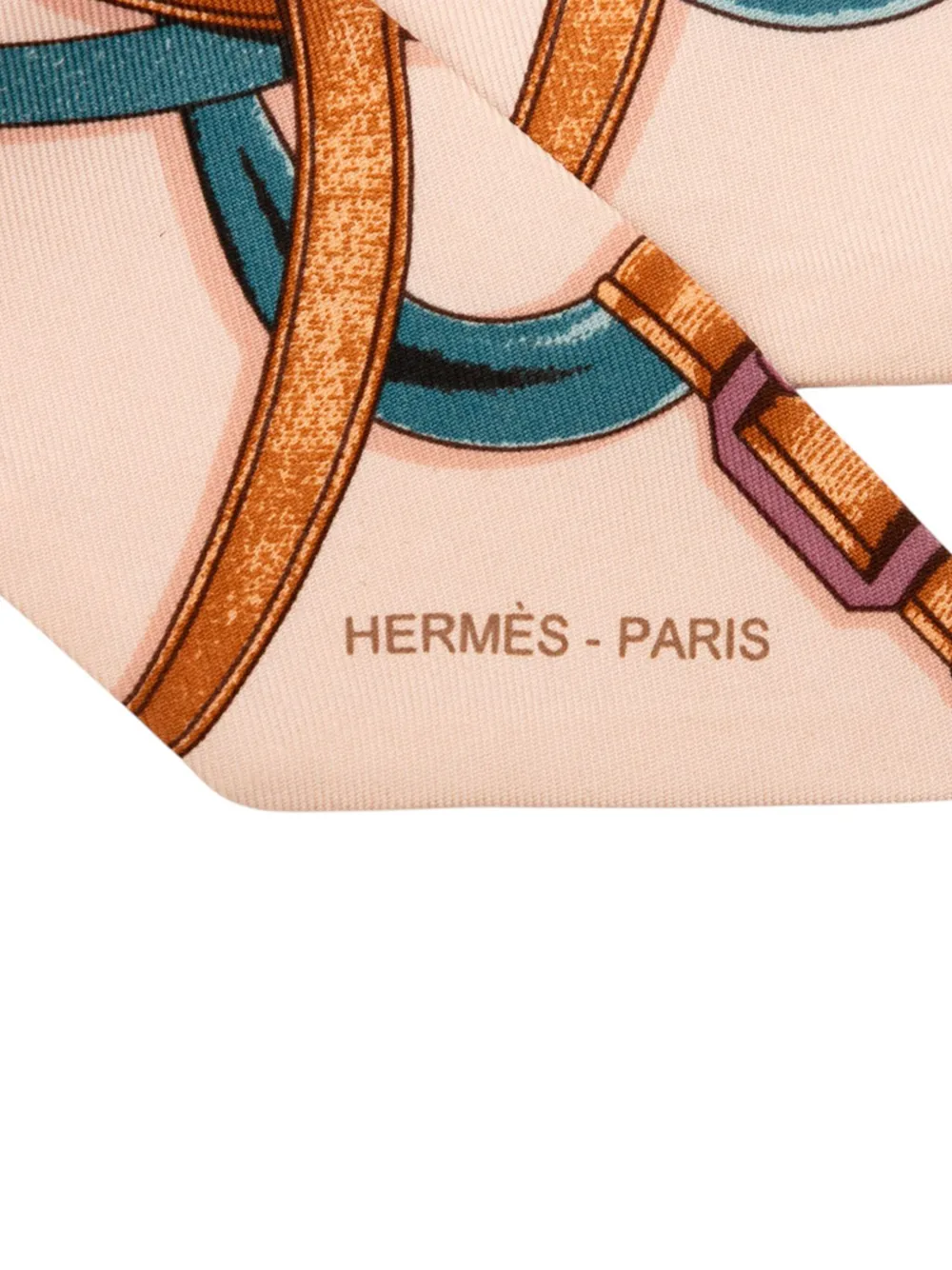 Pre-owned Hermes 1999-2020 Grand Manege Silk Twilly Scarf Scarves In White