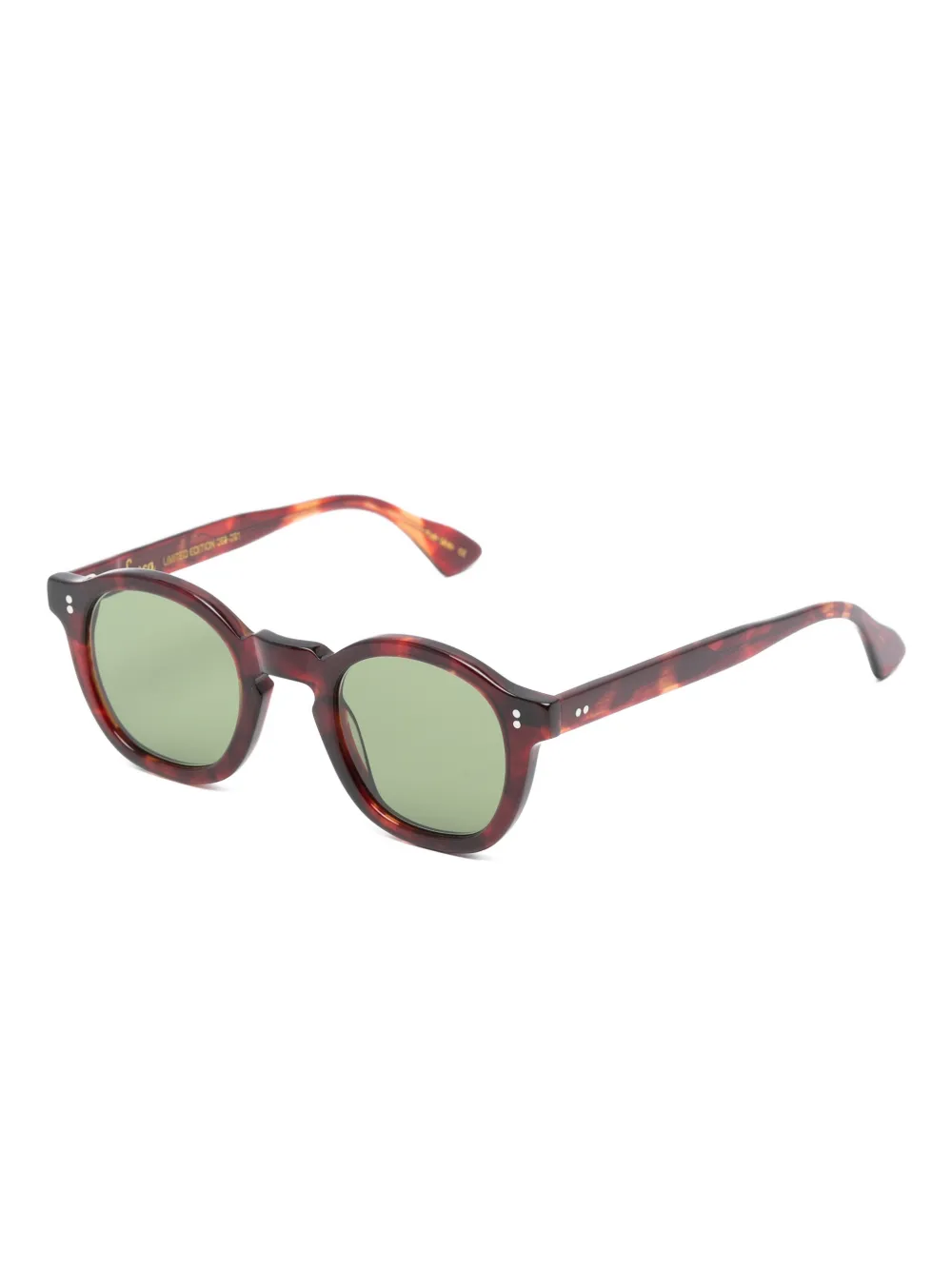 Lesca Mose mottled round-frame sunglasses - Bruin