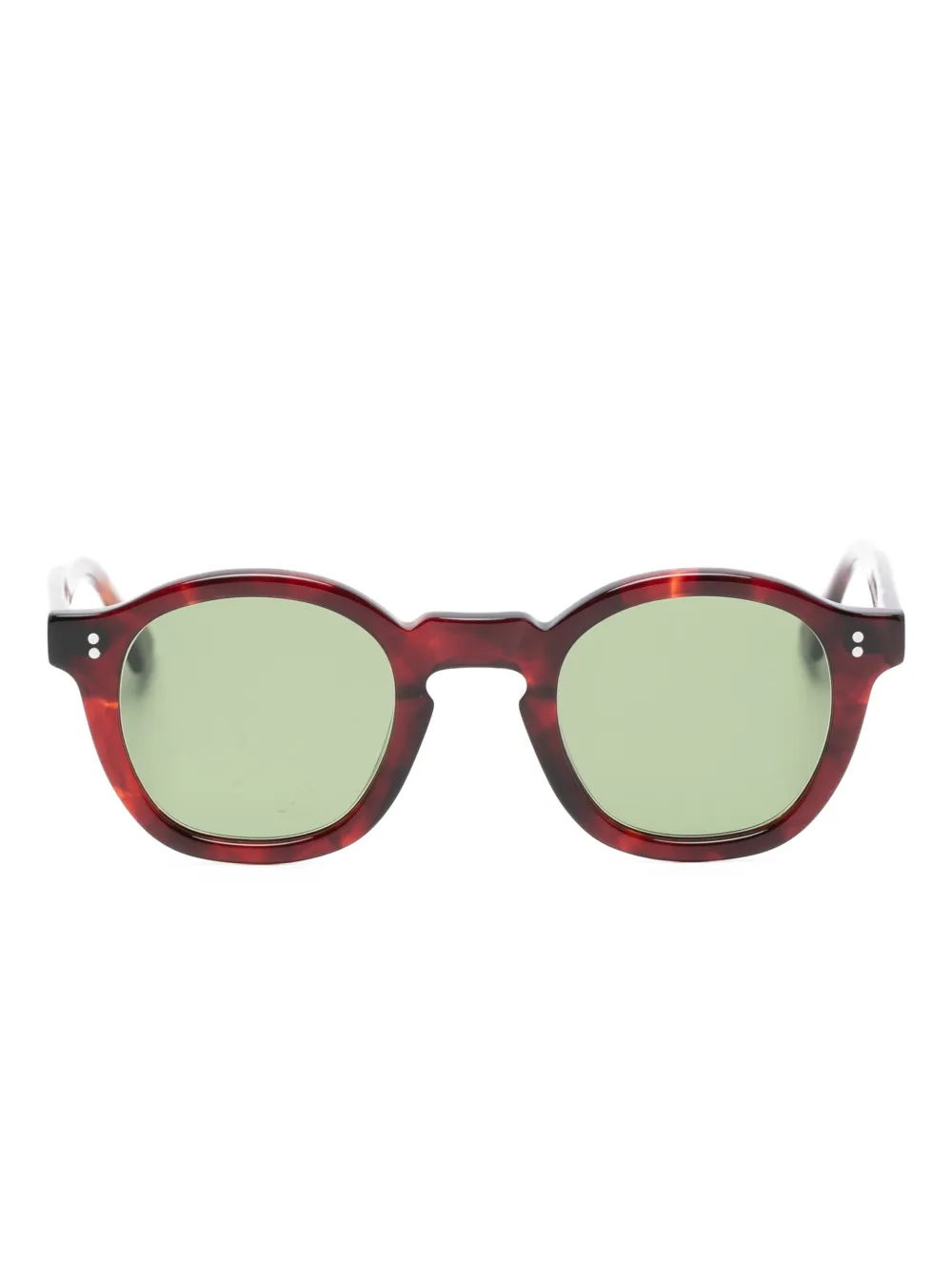 Lesca Mose mottled round-frame sunglasses | Brown | Image 1