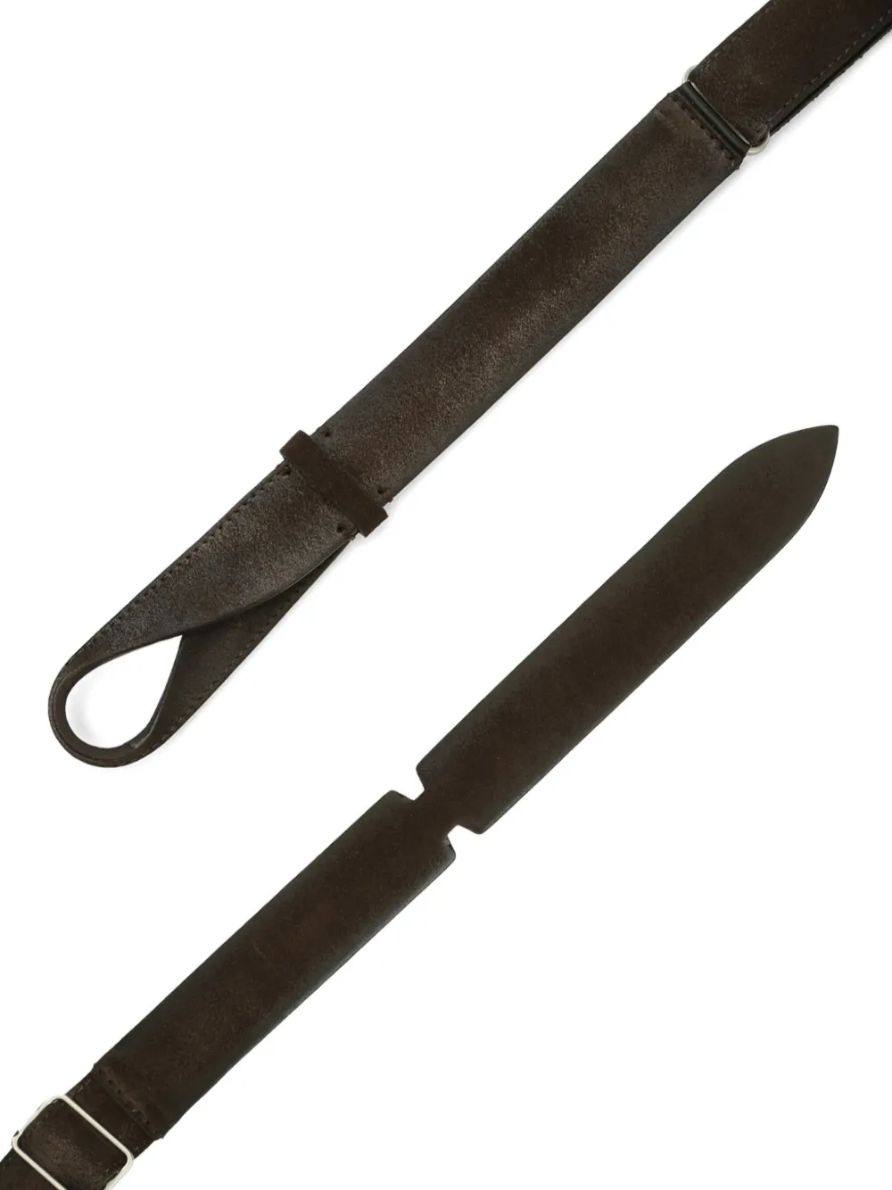 Orciani Cloudy suede belt - Bruin