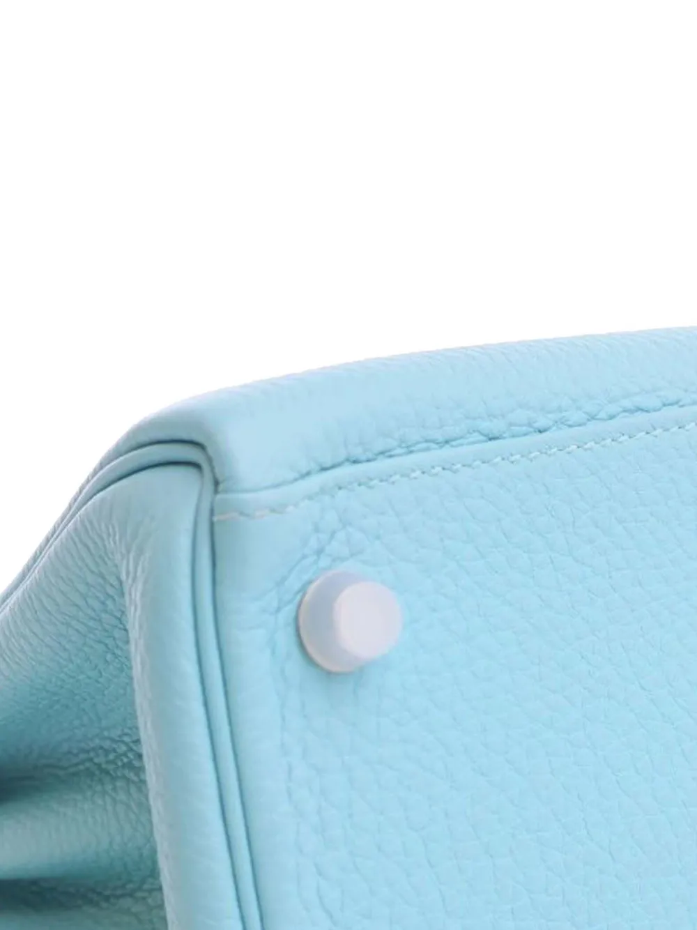 Pre-owned Hermes 2015 Togo Kelly Ii Retourne 28 Satchel In Blue