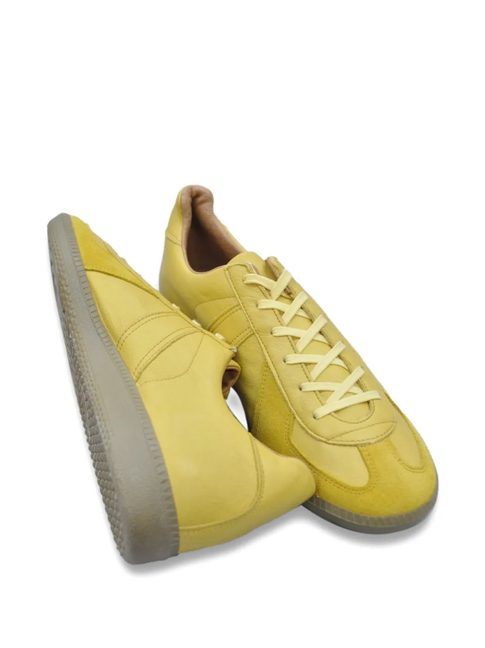 Reproduction Of Found German Military Lace-up Sneakers In Yellow