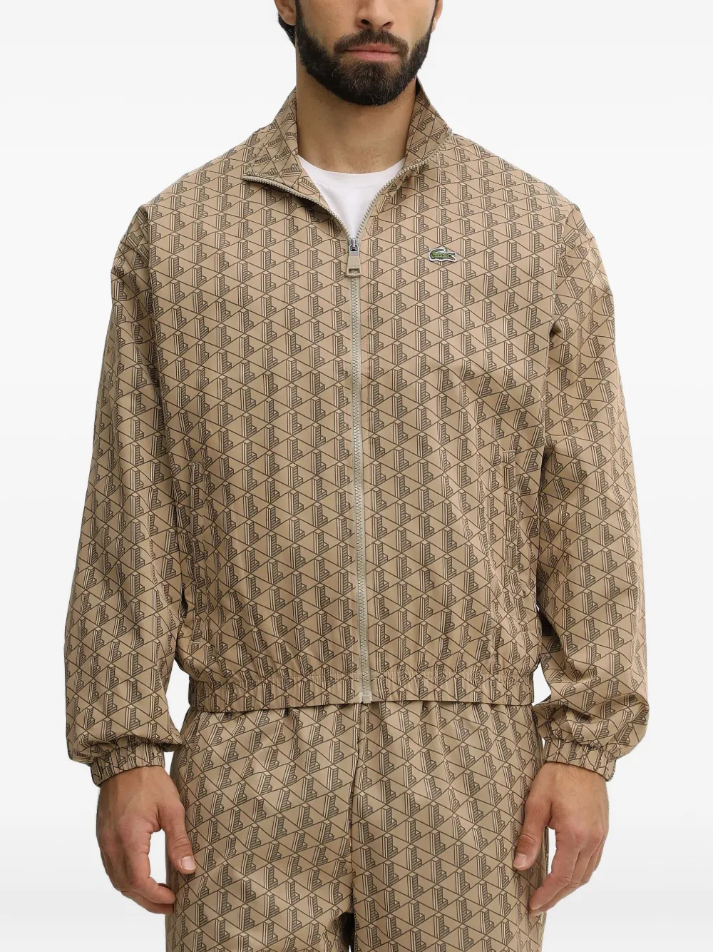 Lacoste chamarra con monograma y cierre | neutro | Image 1