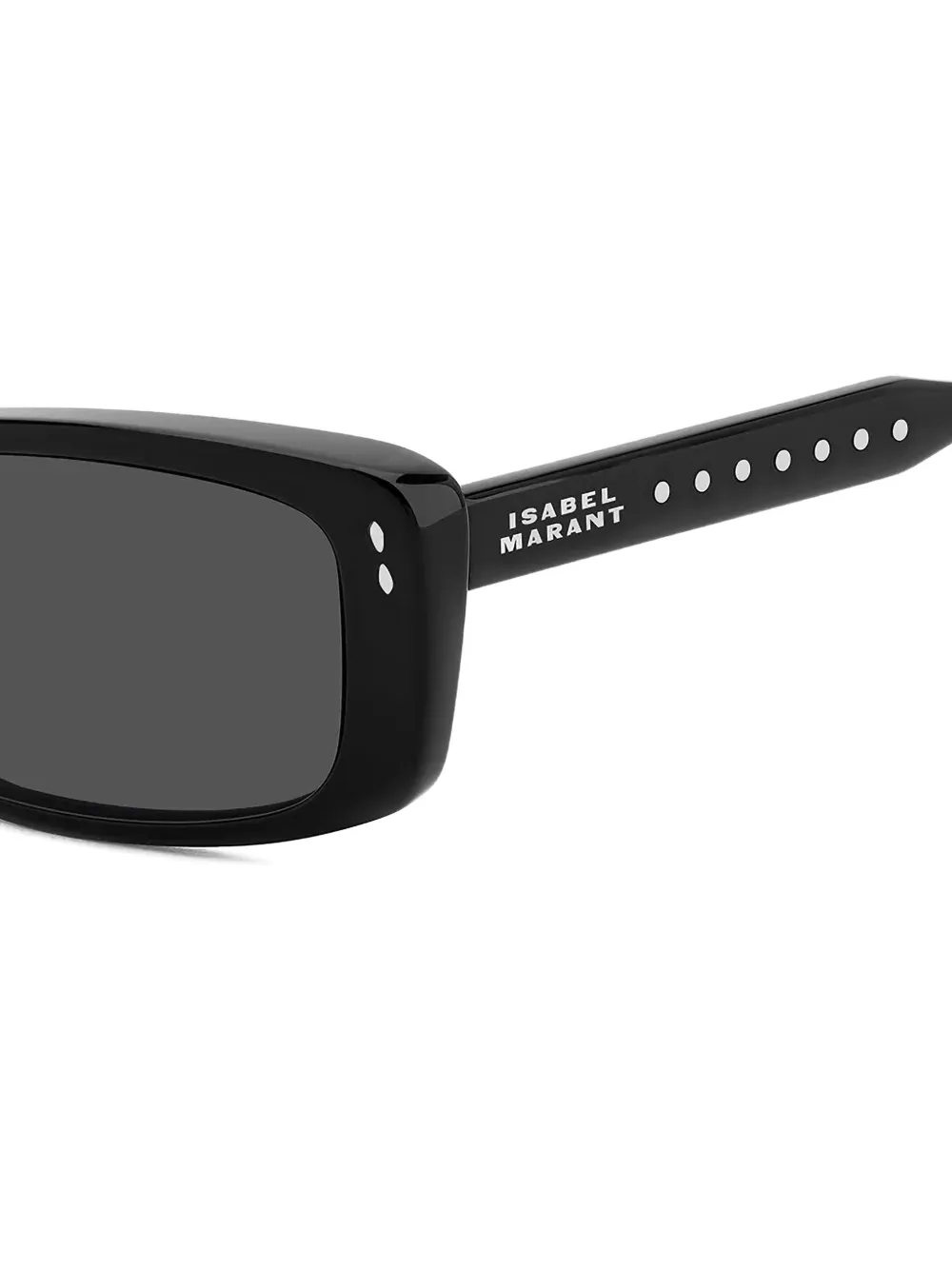 Isabel Marant Eyewear Zonnebril met rechthoekig montuur en studs Zwart